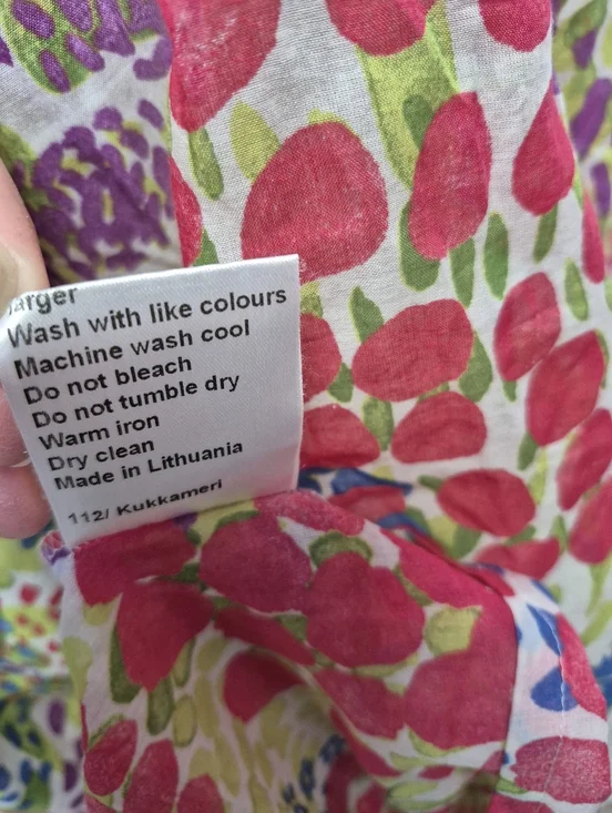 Marimekko Kukkameri Cotton Tunic Size L - Picture 8 of 10